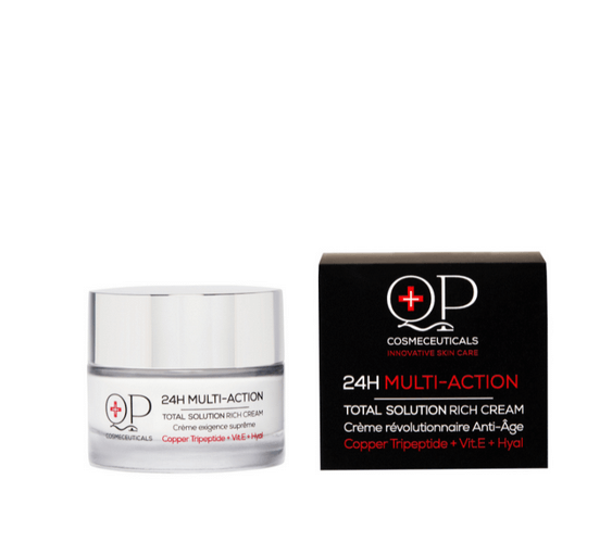 24h Multi-Action Crème Riche Solution Totale | Crème Hydratante Anti-âge Tripeptide de cuivre + Vit.E + Acide hyaluronique