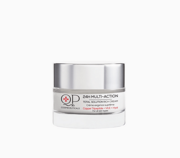 24h Multi-Action Crème Riche Solution Totale | Crème Hydratante Anti-âge Tripeptide de cuivre + Vit.E + Acide hyaluronique