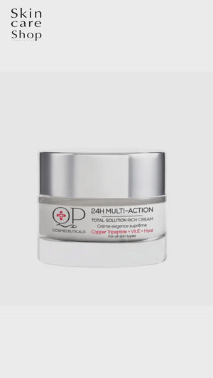 24h Multi-Action Crème Riche Solution Totale | Crème Hydratante Anti-âge Tripeptide de cuivre + Vit.E + Acide hyaluronique